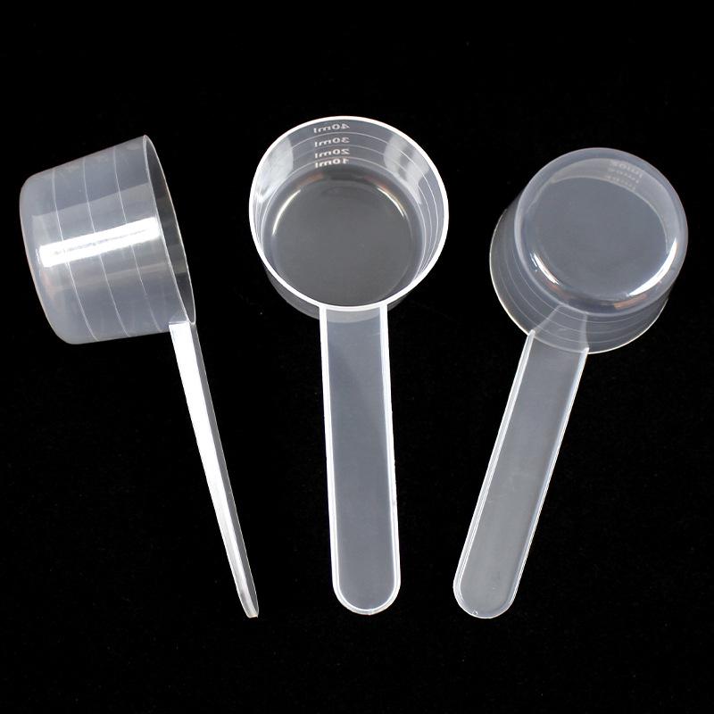 Transparent 20g Plastic Measuring Spoon for Detergent, Fertilizer, and Pesticide (40ml Capacity)