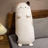 Cute Calico Cat Plush Toys Cartoon Animal Long Cat Pillow Leg Clamp Washable Sleeping Companion Throw Pillow