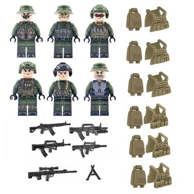 Military Weapons Specia Force Camouflage Soldier SWAT Tactical Vest Backpack Accessories Minifigures Parts Building Bricks Toys