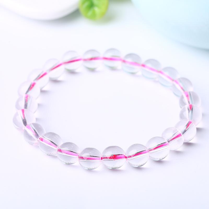 Artificial Crystal Bracelet, Single-loop Glass Pendant Bracelet, Elastic String Bracelet