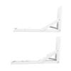 2pcs White Shelf Bracket Cold Rolled Steel Folding Hinge Durable Desk Hinge  Home