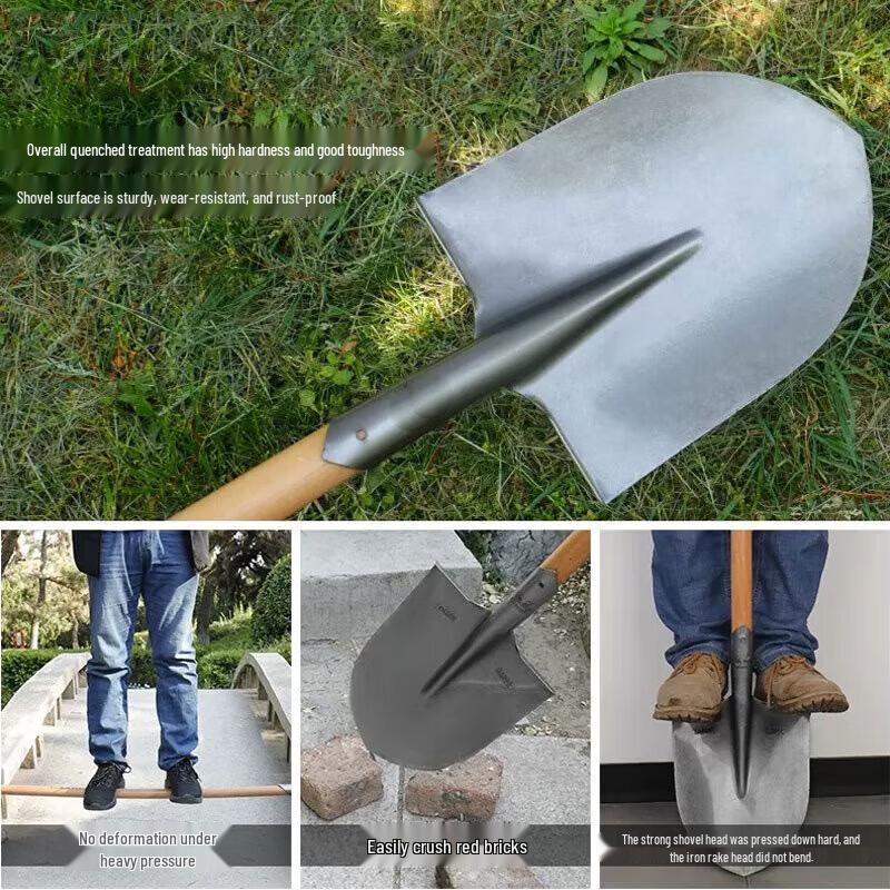 Huateng Heavy-Duty Manganese Steel Square Shovel