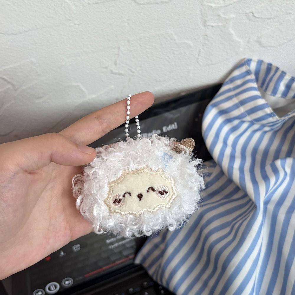 Soft Curly Haired Lamb Pendant Lightweight Sheep Pendant Bag Charm Plush Sheep Keychain  Teen Girl