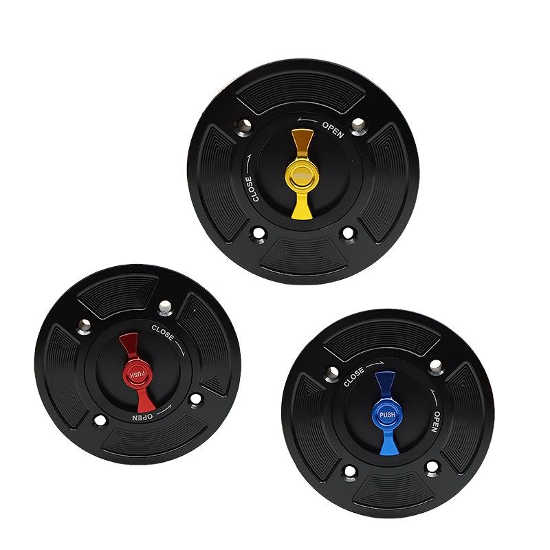 The SH-L6007 is a high-quality, durable aluminum alloy fuel tank cap designed for motorcycle modifications.