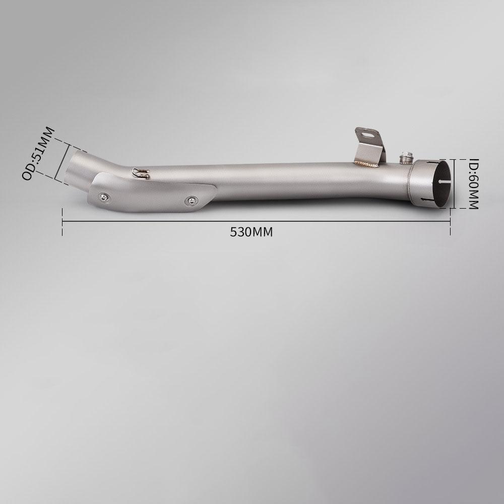 For Suzuki GSXR GSX-R 1000 07-11 GSXR1000 GSX-R1000 K7-K11 Motorcycle Exhaust Mid Link Pipe Escape Slip-On With Silvery Muffler