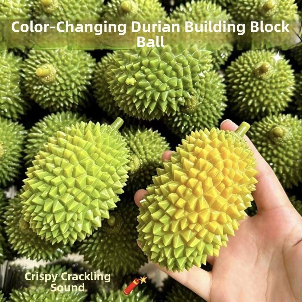 Crunchy Crackling Durian Squishy Toy Soft TPR Fidget Toy Novelty Fruits Pinch Home Decoration