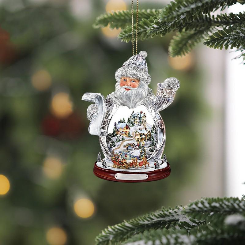 Santa Claus Acrylic Christmas Tree Pendant