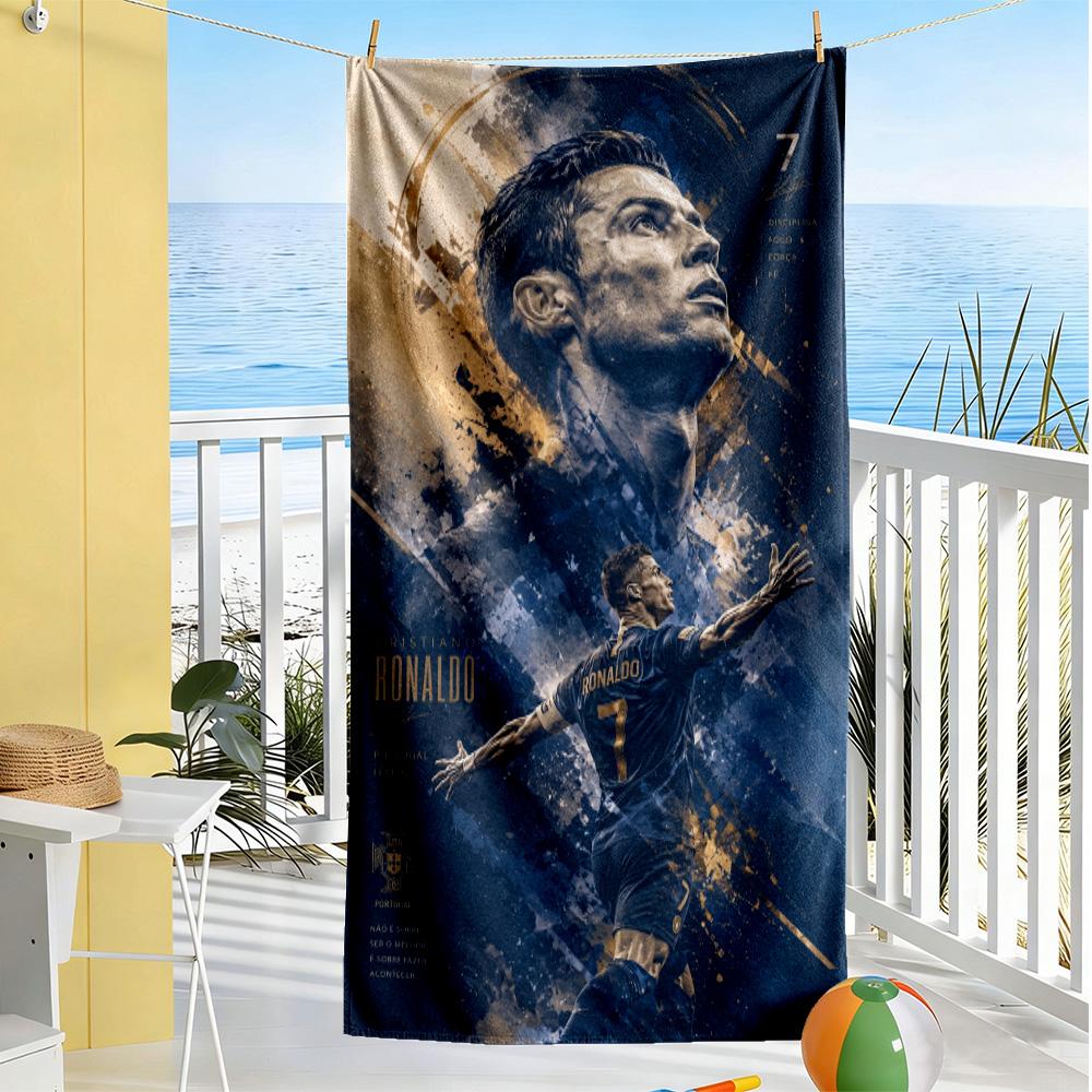 Ronaldo's Golden Legacy Beach Towel Super Soft Microfiber Quickdry Fabric Comfortable Lightweight