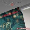 2pcs   2D FLAT PRINTING Curtains (Without Rod) Birthday Vibes Popular Creative Curtains Polyester Curtains Thermal Insulation
