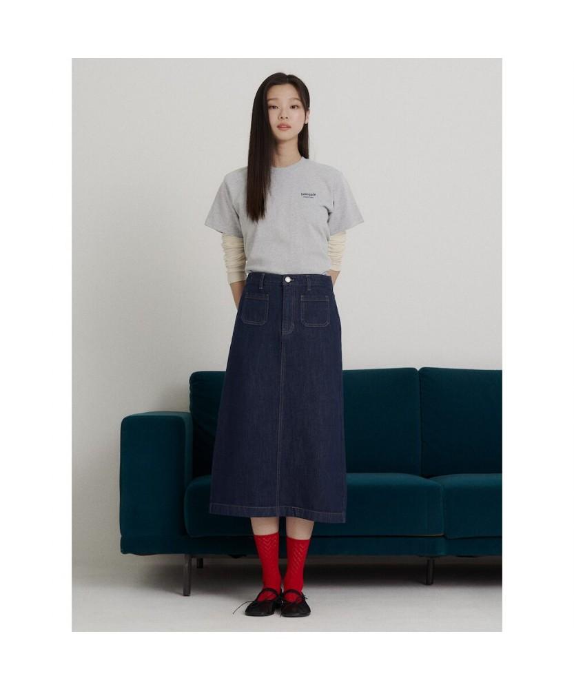 Binpolleidiseu Denim Long Skirt Navy (Bf6227C70R)