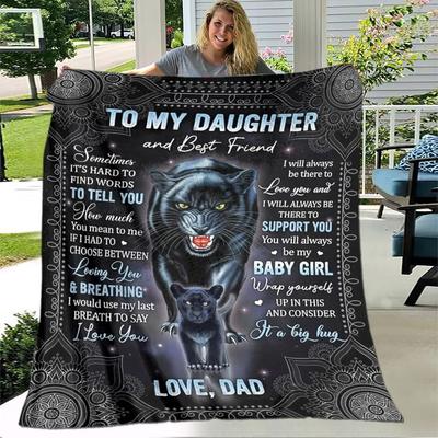 Cobertor personalizado pai mãe para filha cobertor leão lobo tigre cobertor sofá cama cobertor da família