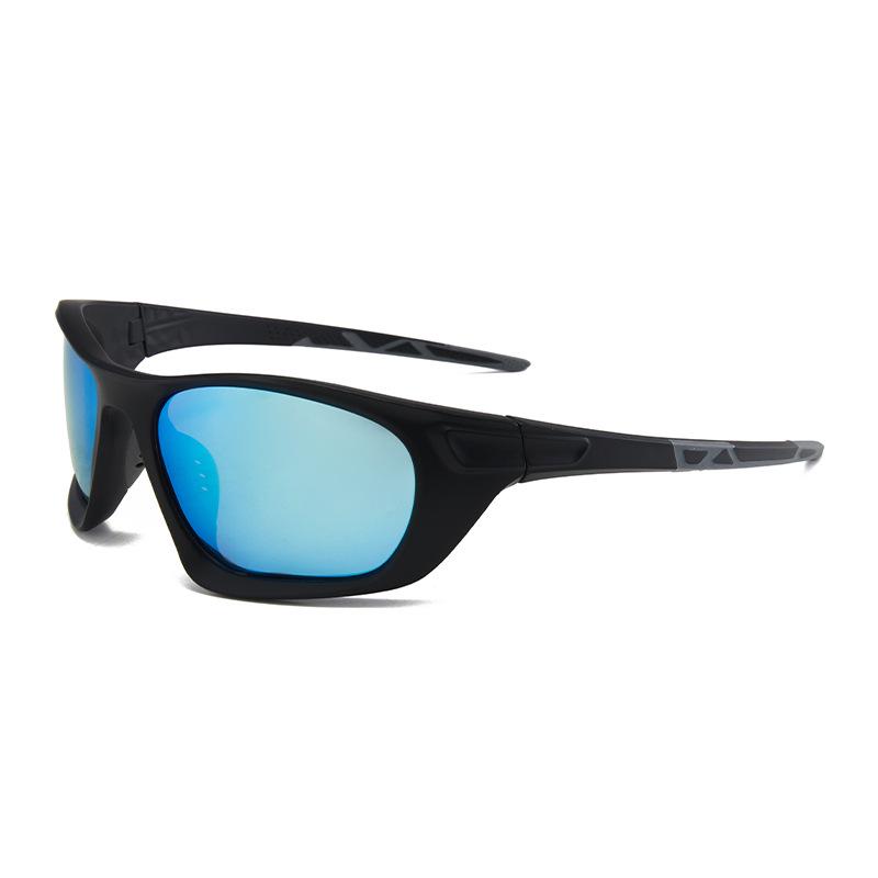 Unisex Polarized Camouflage Sports Sunglasses - Square Frame, Ideal for Cycling, Outdoor Fishing, and Trendy Wear