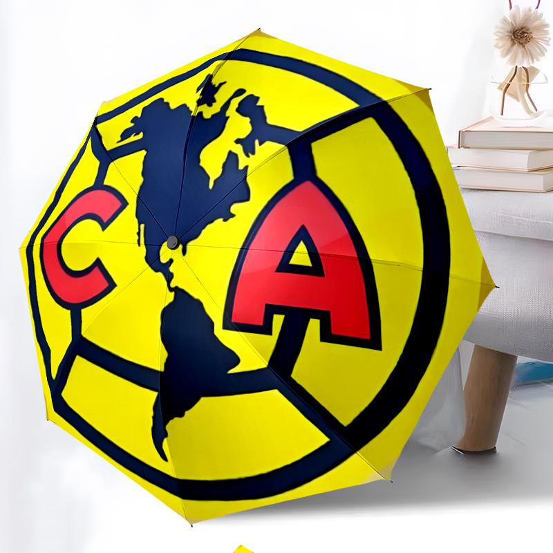 Club América Fashionable Automatic Opening/Closing Folding Umbrella. Portable and Foldable, Ideal for Gift, Travel, and Daily Use.