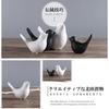 NOELAMOUR Nordic Bird and Animal Figurines, Modern Decorative Ornaments for Entryways, Good Luck, Set of 2 (White)