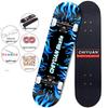 Bo Jue Blue Flame Double Kicktail Skateboard