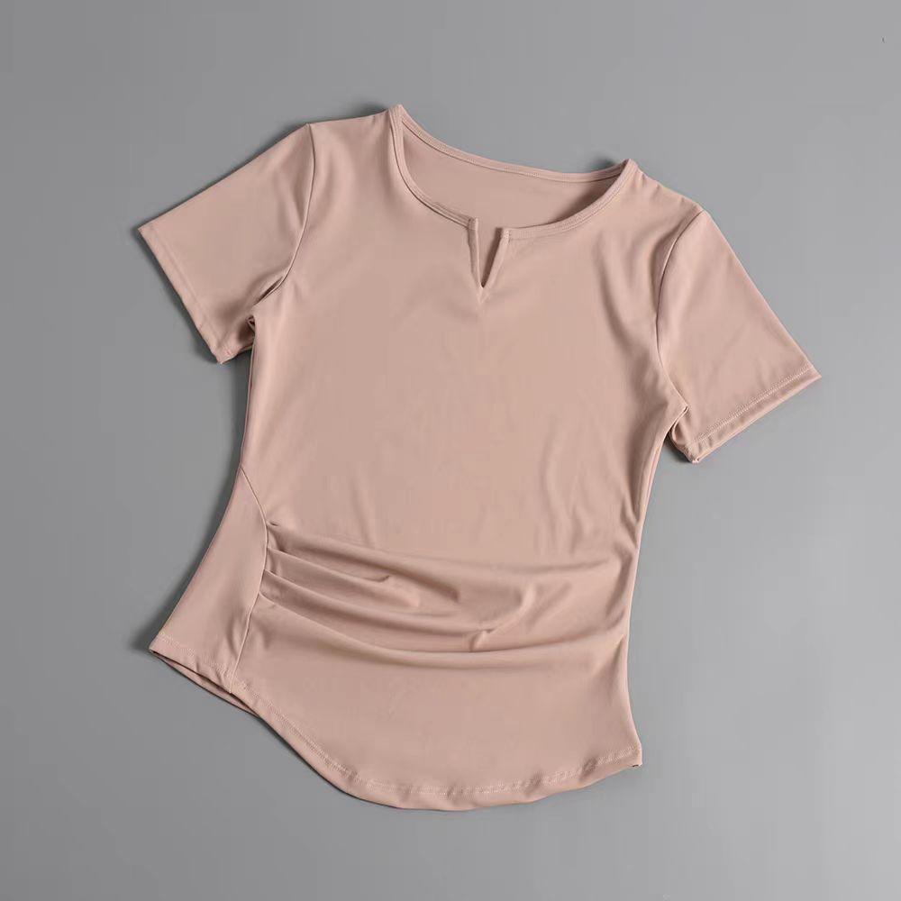 Women's Slim Fit Breathable Sports T-Shirt - Short Sleeve Yoga & Running Top for Spring/Summer