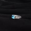 Swiss Blue Topaz Gemstone 925 Sterling Silver Jewelry Zircon Ring For Her CZR-15-8