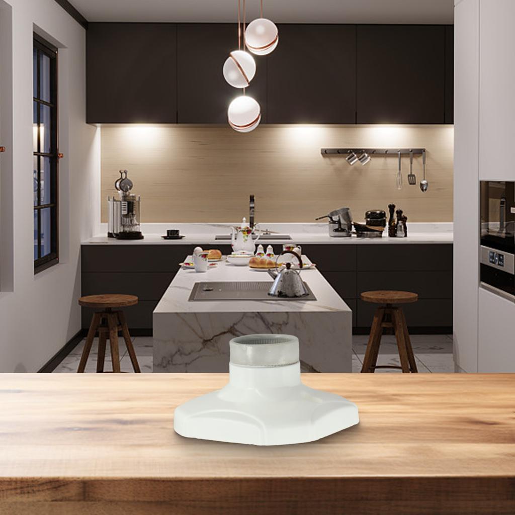 Straight Glazed Ceramic Heat Lamp Holder Light Bulb Socket E27 Porcelain/Fitting