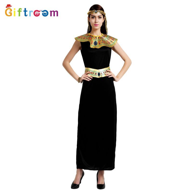 Halloween holiday party Cleopatra cosplay costume black priest rty costume