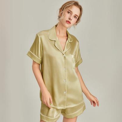 2-teiliges Damen Sommer Pyjama Set Koreanisch Kurzarm 2-teiliger Pyjama Weich Schlaf Home Set