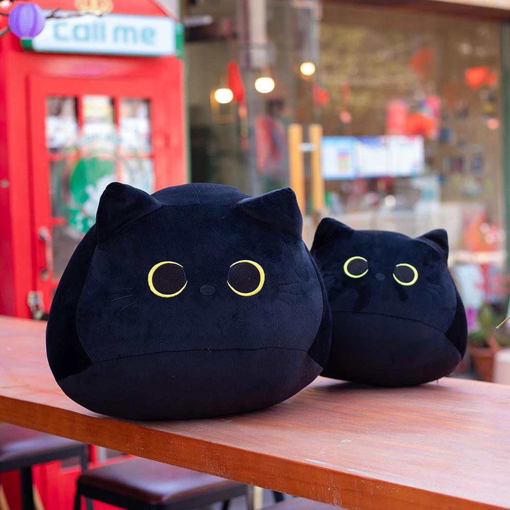 25cm Cute And Charming Black Cat Plush Toy Gentle Stuffed Animal Pillow Black Cat Plush Doll Infant Playthings Plushie Xmas Present Designed for