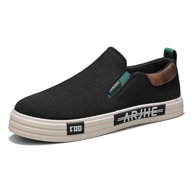 

New men s canvas shoe covers, footboard shoes, breathable sports shoes, casual trendy shoes, men s shoes 39 чёрный