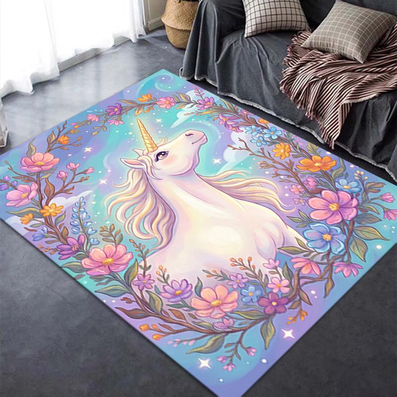 2025 New Unicorn Animal Carpet Rug for Living Room Bedroom Home Sofa Decoration,Kids Play Non-slip Floor Mat138
