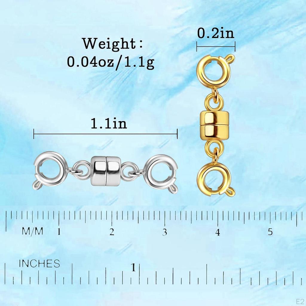 4x Locking Magnetic Clasp Closures Necklaces Hook Jewelry Making Accessories