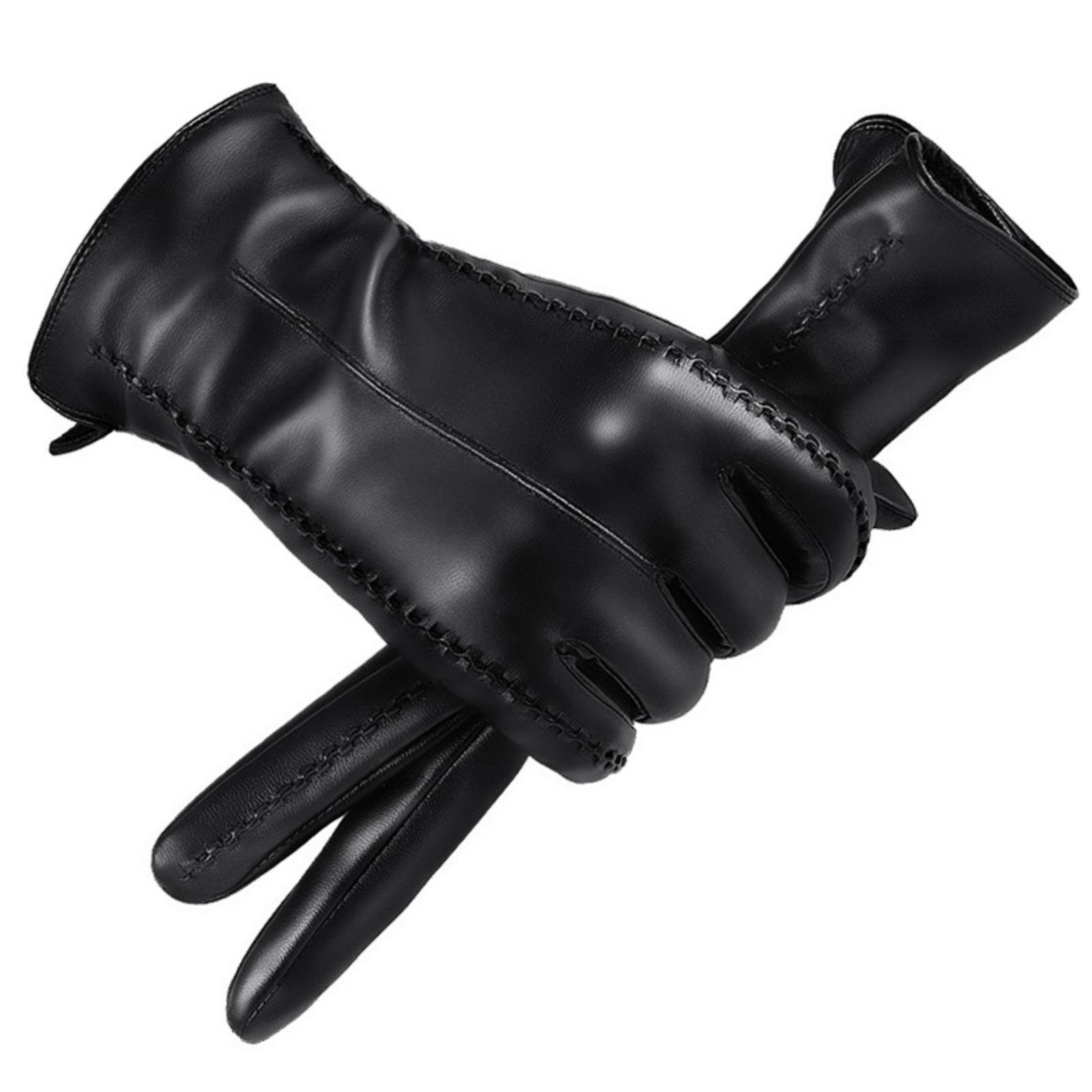 

Winter Insulated Gloves With Integrated For Men And Women Touchscreen,Compatible, Fleece,Lined, Thickened Outdoor Riding Leather Gloves One Size