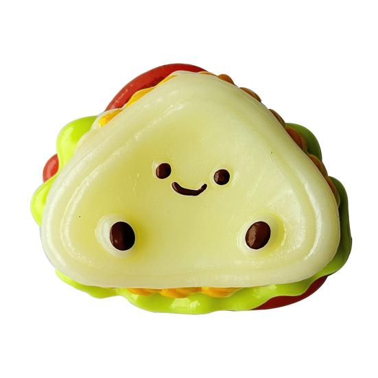 Layered Sandwich Stress Relief Toy, Slow Rising Cartoon Sandwich Squeeze Toy, Detachable Sandwich Fidget Toy for Kids Adults