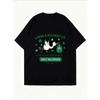 Oversized T-Shirt with Green Stork & Clover Print – "LABOR & DELIVERY CO." Fun Lucky-Themed Top