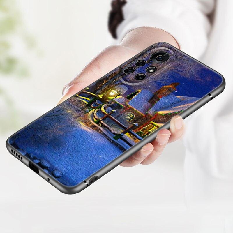 Landschaft Winter Licht Schnee Telefon Fall Für Huawei Honor 60 50 SE 30S Mate 30 20 10 Lite 40 Nova 9 8 Pro Y60 8i 7i 7SE 5T Premium