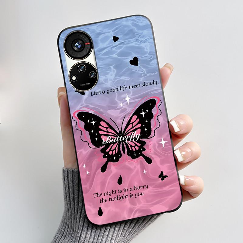 Hülle für ZTE Blade V40S / Axon 40 SE / V70 Pro Hülle Ästhetisch Niedliche Katze Astronaut Weiche Schwarze Matte Schutzhülle Rückseite