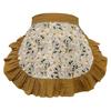 Cotton Half Apron with Daisy Print & Lace Hem Breathable Adjustable