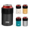 TYESO Tumbler Can Keeps 350ml Cans Cold and Vacuum Insulated Holder, Warm, Non-Slip, (Black, 350ml)