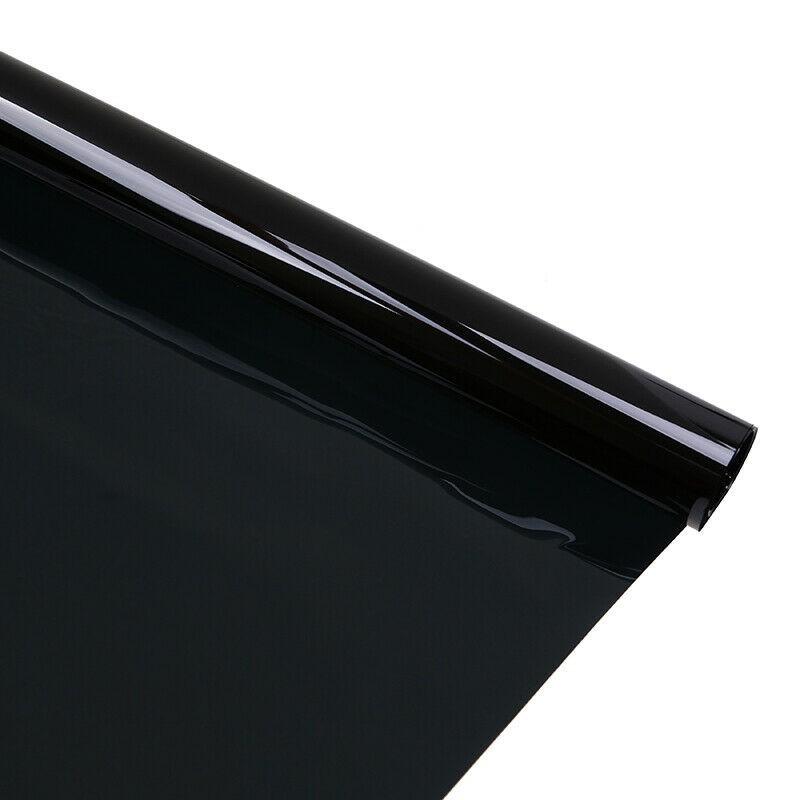 UV Blocker Window Tint Uncut Wrap 1% VLT 20 In X 10 Feet 50X300cm Black Office PET FILM Limo Dark High Quality