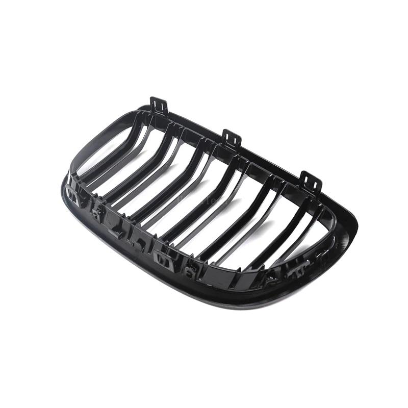 New Look Car Grille Grill Front Kidney Glossy 2 Line Double Slat For BMW 3 Series E92 E93 M3 Pre-LCI 2006-2009