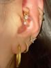6PCS Retro Cubic Zirconia Butterfly Earrings Set with Plain Loops Simple Women's Daily Wear Vacation Jewelry Accessory