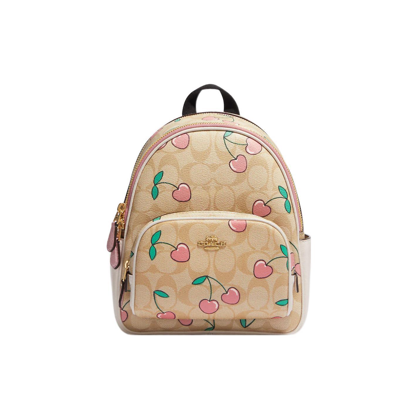 

Новый рюкзак COACH Court из канвы с покрытием и отделкой из зернистой кожи мини женский хаки CF424-IMOT4 22.4*8.9*19.8CM