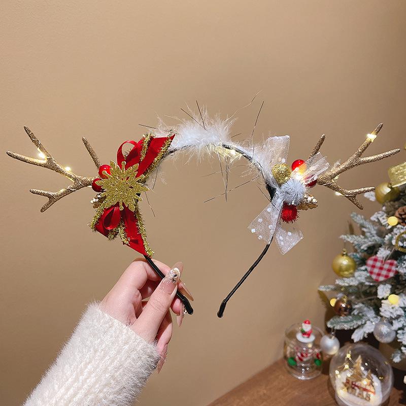 Mori Style Reindeer Antler Ears Christmas Hair Clip - Cute Kids' Hairpin Accessory
