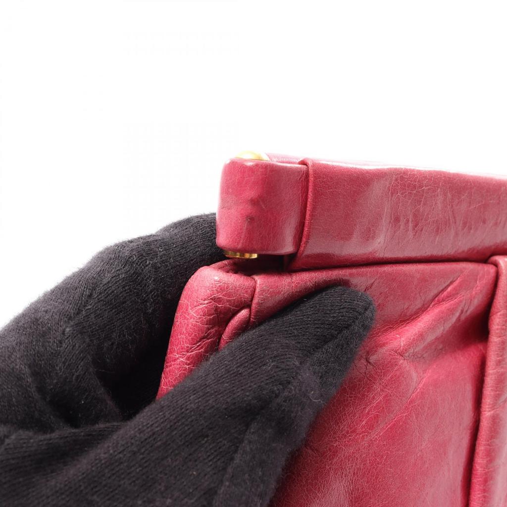 Used Miu Miu business bag clutch bag leather Pink Used Women
