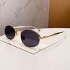 Oval Small Frame Metal Fashion Luxury Unisex Sunglasses