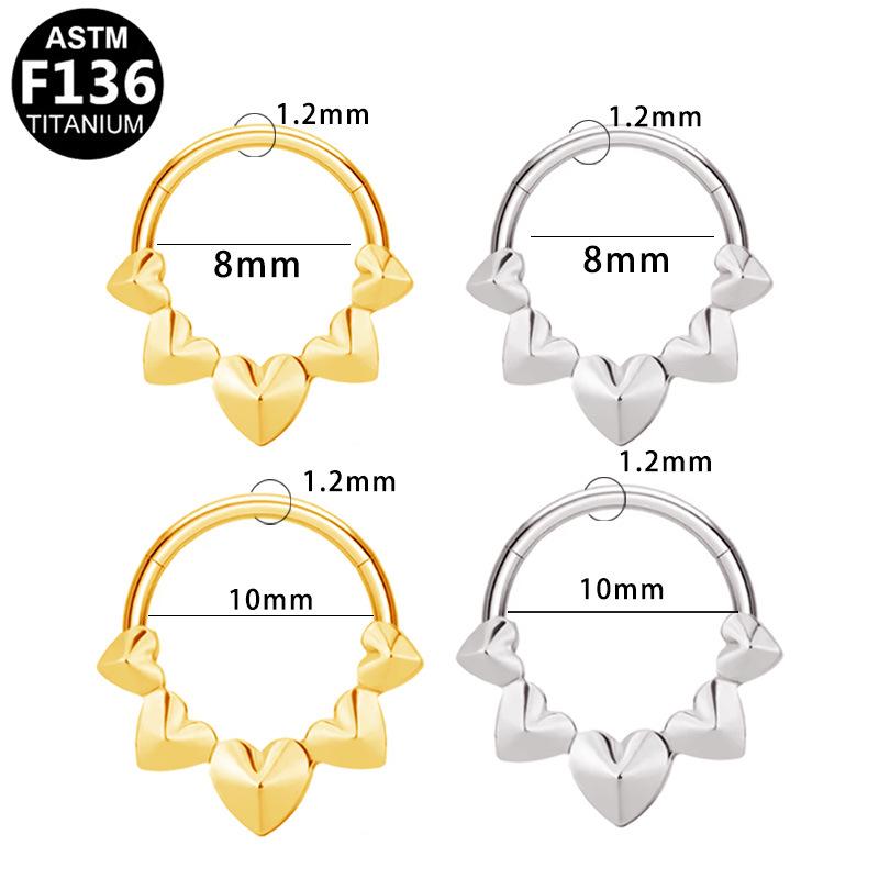 G23 Titan Fischgräten Nasenring & Ohrklemme Ohrring F136