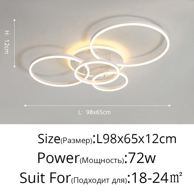 Modern LED Ceiling Chandelier Lighting for Living Bedroom Ring Pendant Lamp Postmodern Simple Lustre Foyer Chandeliers