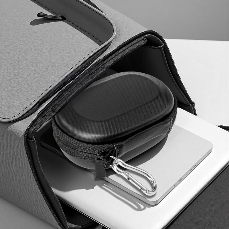 Durability Carrying Case For MX Anywhere3S Wireless Mouse Holder Box Featuring Soft Velvet Lining And Meshes Pocket