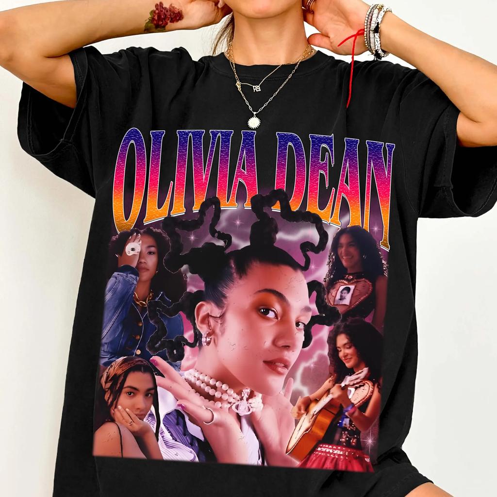 Y2k Fashion T Shirts The Art of Loving LIVE Olivia Dean T Shirts Graphic Printing Cotton Tees Fashion Clothing Casual Top Unisex