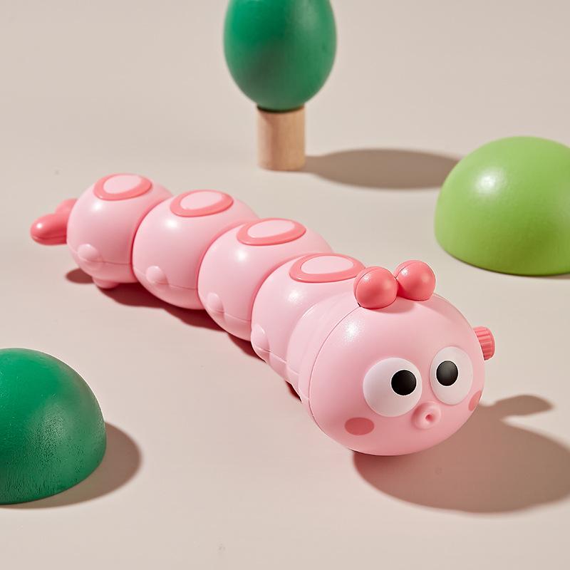 Adorable Wind-Up Cartoon Caterpillar Toy - Encourages Crawling, Durable & High-Quality