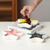 New Starfish Shaped Ceramic Tray Multi Use Trinket Dish Ashtray Home Decor Display for Jewelry Snacks Living Room