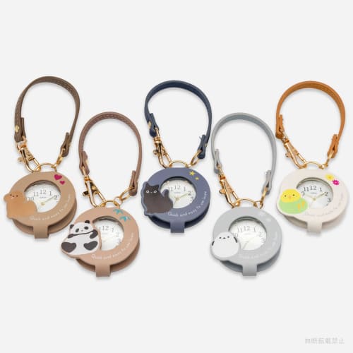 Fieldwork Women's Analog Pocket Watch with Magnifying Glass, 2x Magnification, Strap Included, Bag Charm, Anipe, Long-tailed Tit, Blue, MKK3017-2