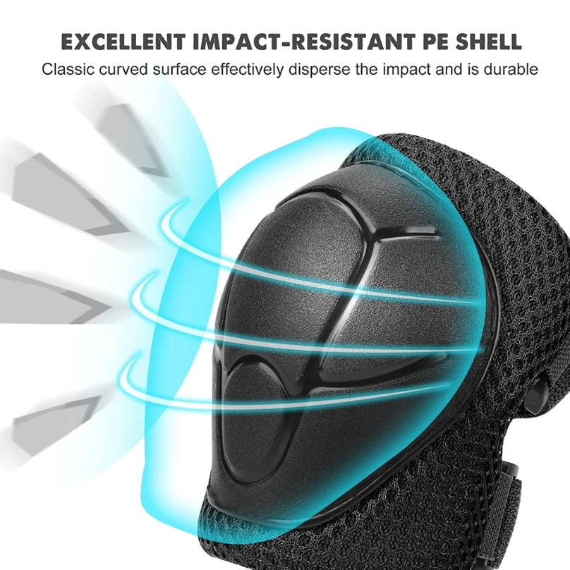 Genunchiere pentru copii Cotoane Vârsta 3-7 Copii mici Băieți Fete, Echipament de protecție 6 în 1 Set de siguranță cu protecție pentru încheietura mâinii pentru patinaj Ciclism Nou